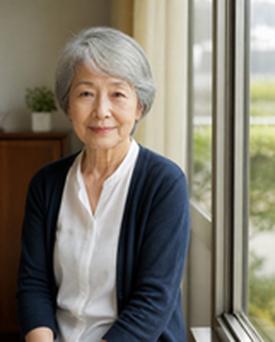 森下洋子さん(AI で作った見本の写真)